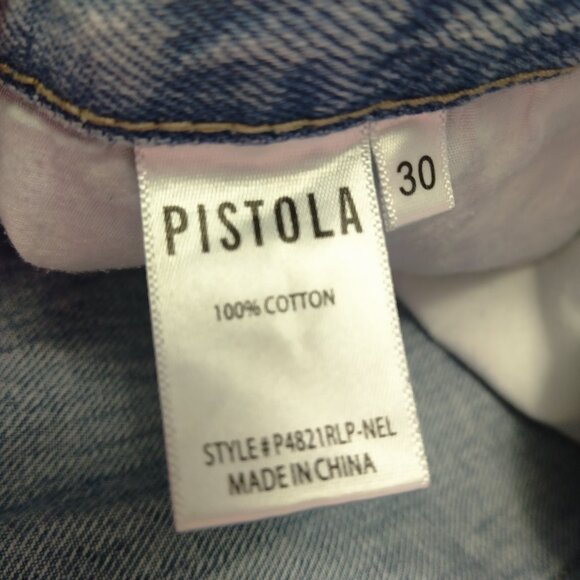 Pistola Women's Size 30 Gigi Low Rise Cut Off Nelson Blue Denim Shorts - Picture 6 of 6